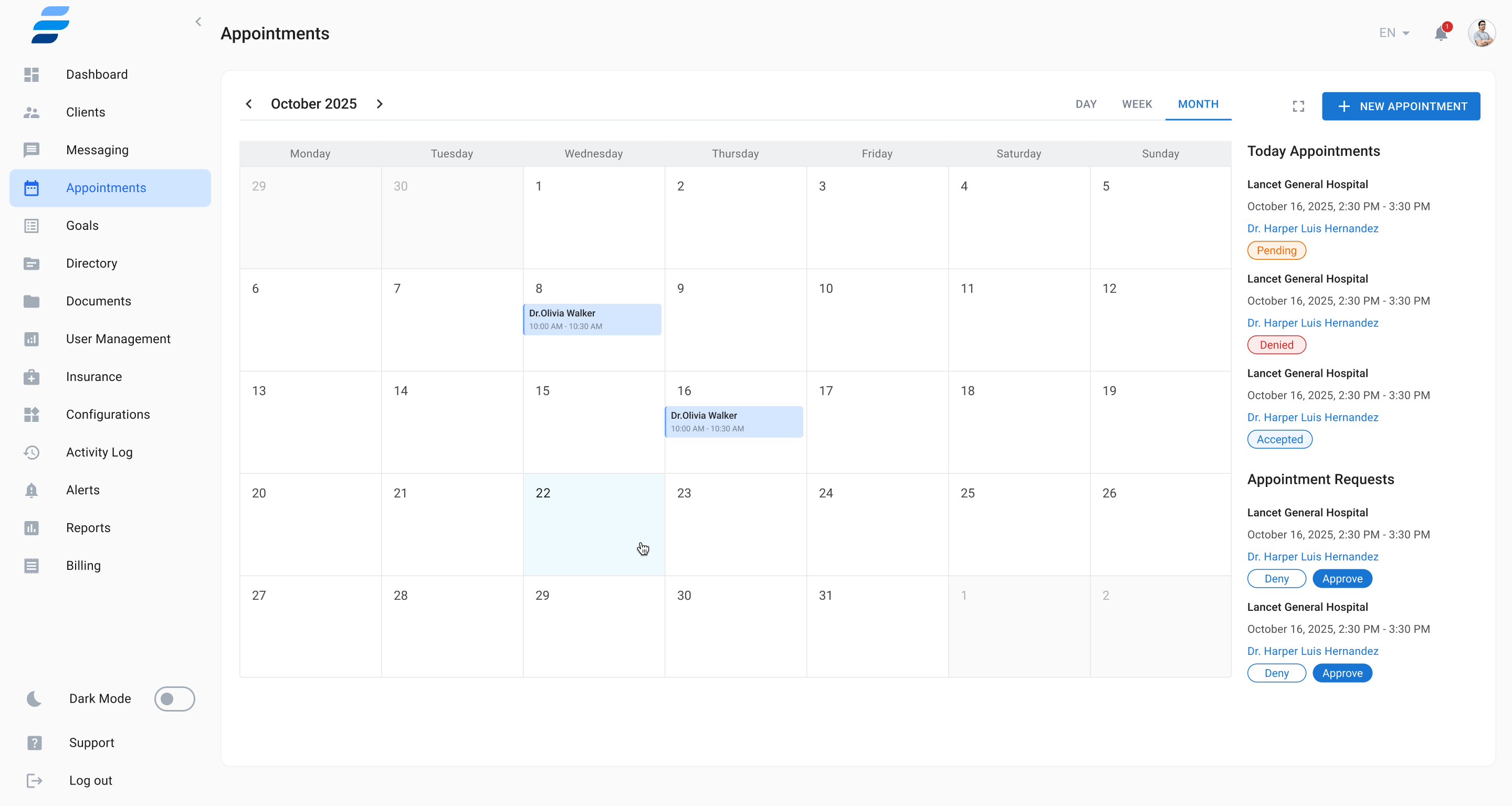 Appointments & Scheduling screenshot
